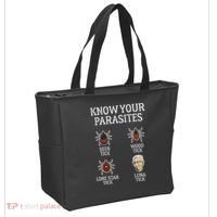 Antibiden Know Your Parasites Lunatic Impeach Joe Biden Tote Bag thumb 2