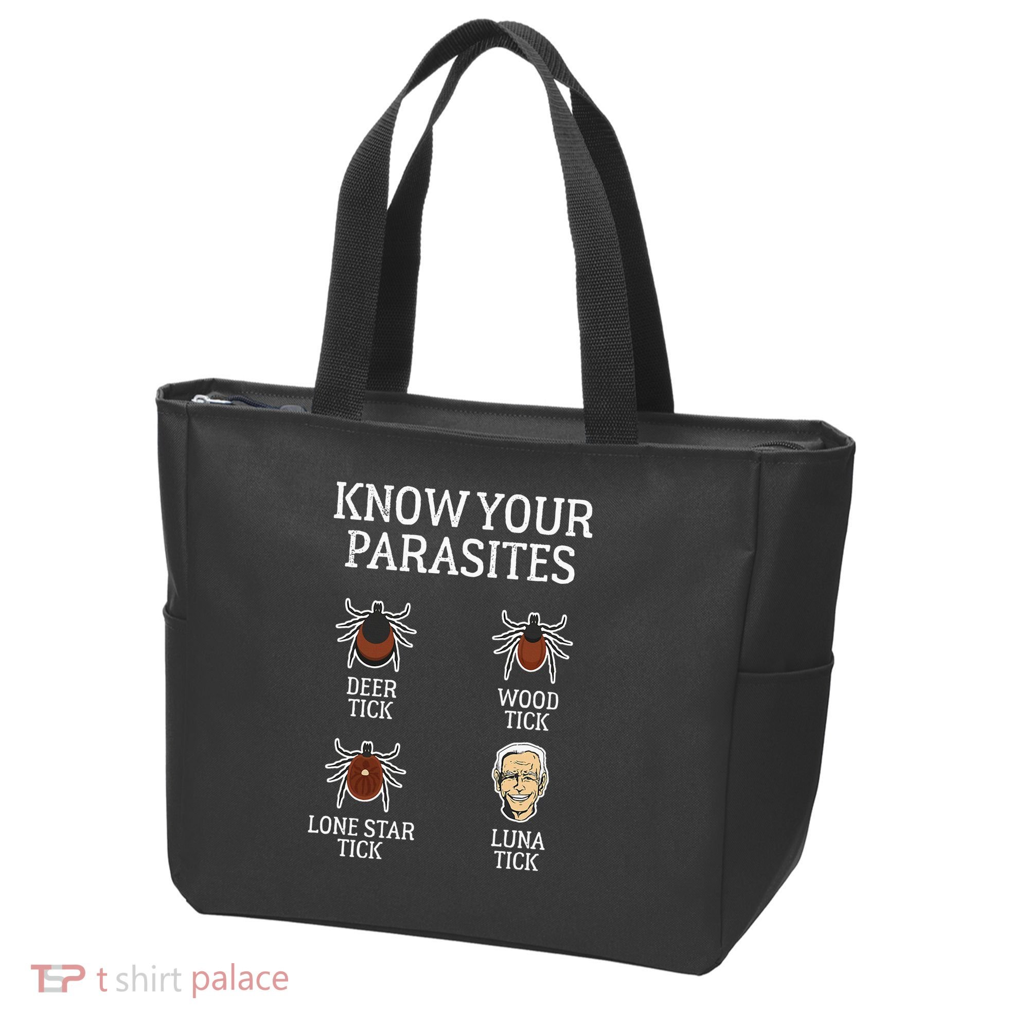Antibiden Know Your Parasites Lunatic Impeach Joe Biden Tote Bag