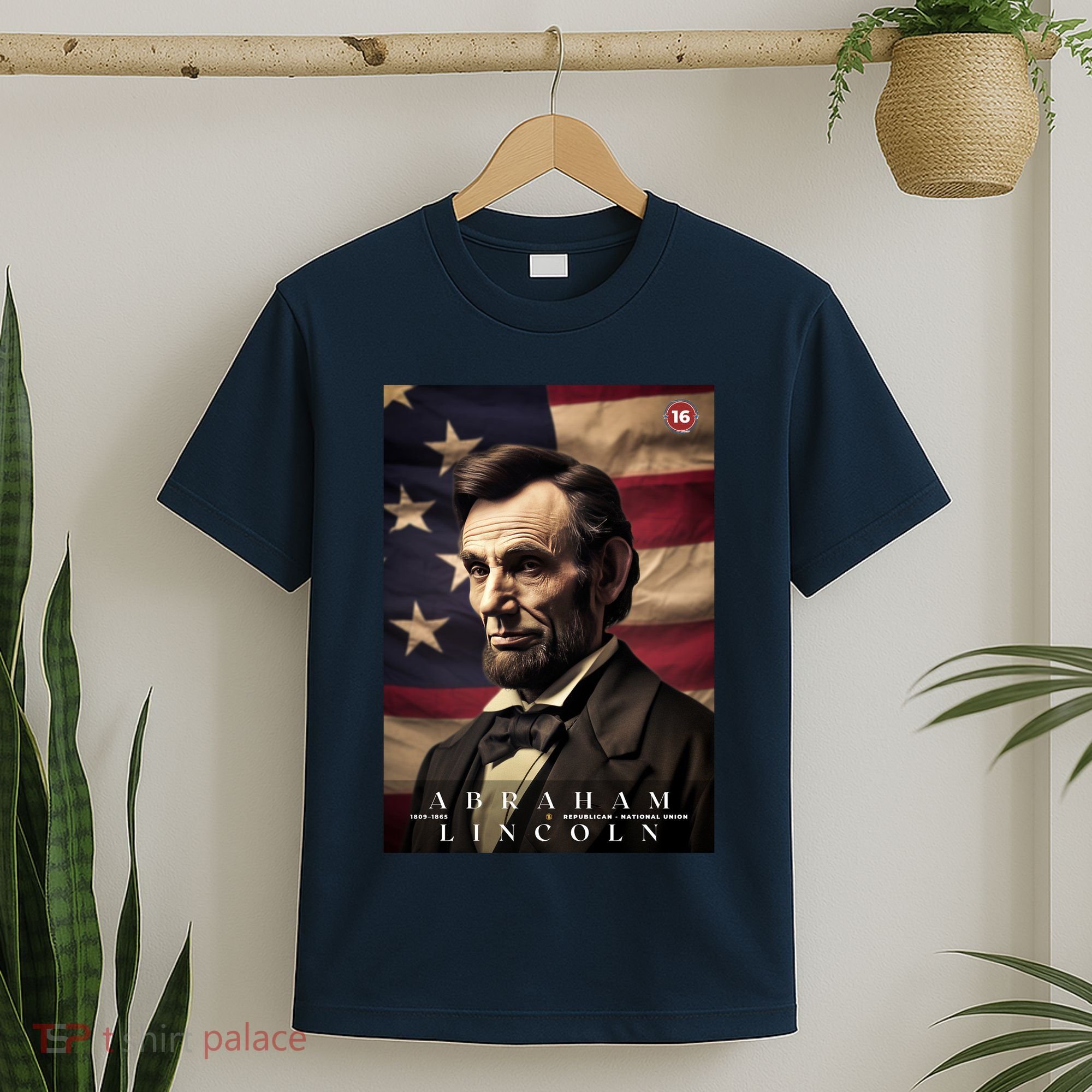 Abraham Lincoln 16th President Of The United States Portrait T-Shirt