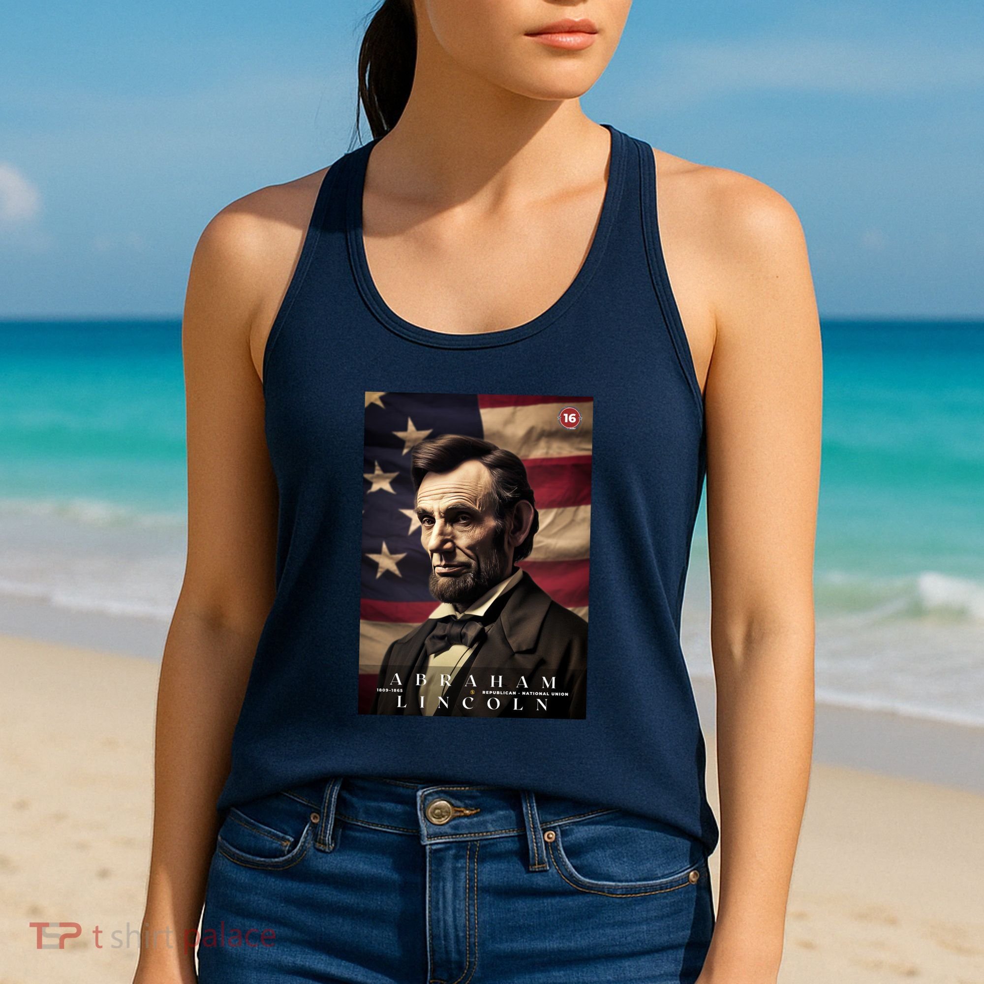 Abraham Lincoln 16th President Of The United States Portrait Women's Tank Top