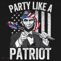 Abraham Lincoln 4th Of July American USA Flag Sweatshirt thumb 3