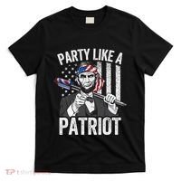 Abraham Lincoln 4th Of July American USA Flag T-Shirt thumb 0