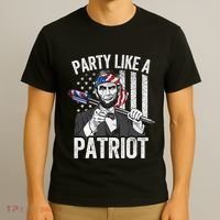 Abraham Lincoln 4th Of July American USA Flag T-Shirt thumb 3