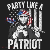 Abraham Lincoln 4th Of July American USA Flag Beanie thumb 2