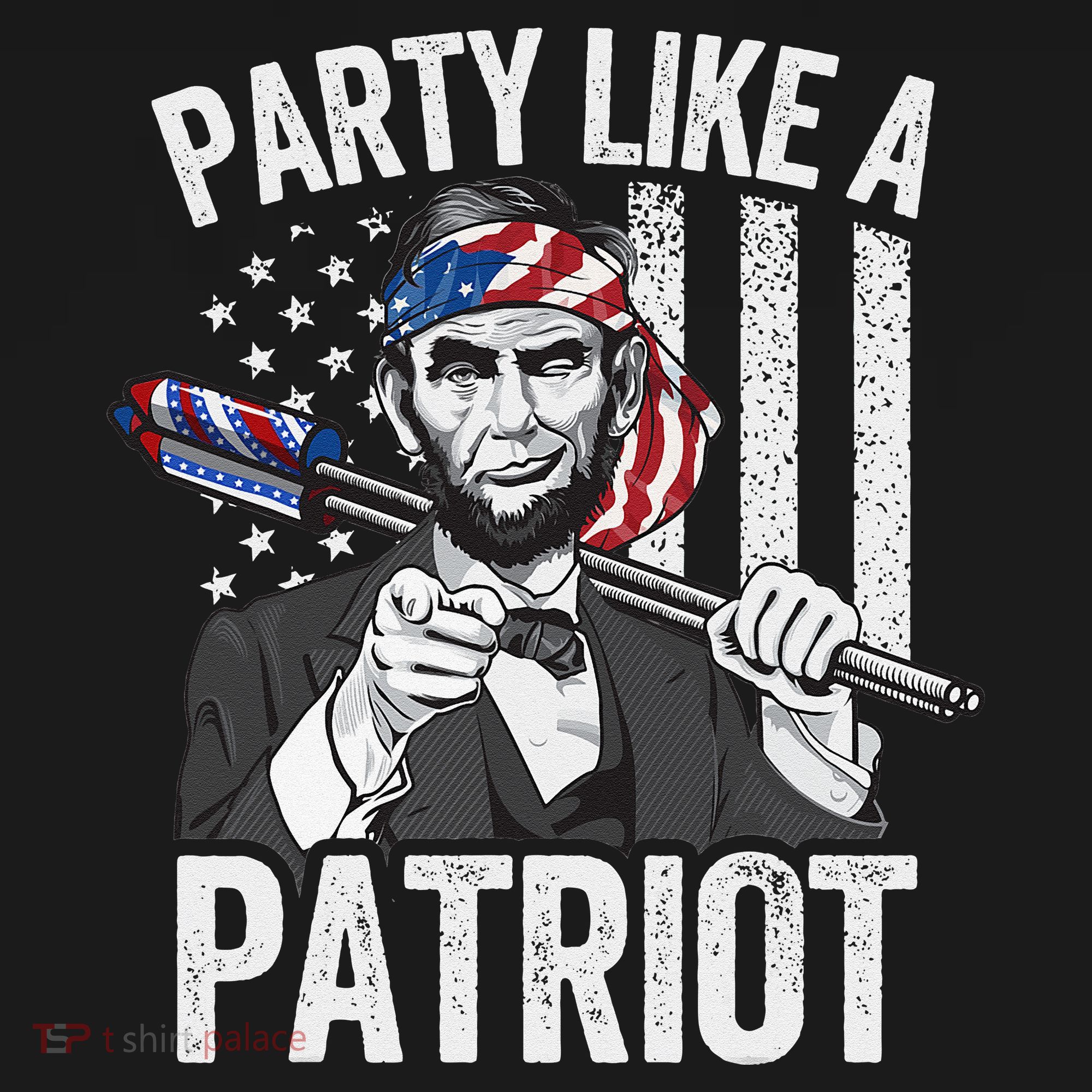 Abraham Lincoln 4th Of July American USA Flag Mousepad