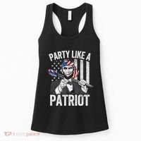 Abraham Lincoln 4th Of July American USA Flag Women's Tank Top thumb 0
