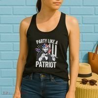 Abraham Lincoln 4th Of July American USA Flag Women's Tank Top thumb 2