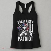 Abraham Lincoln 4th Of July American USA Flag Women's Tank Top thumb 3