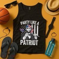 Abraham Lincoln 4th Of July American USA Flag Tank Top thumb 4