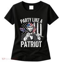 Abraham Lincoln 4th Of July American USA Flag Women's T-Shirt thumb 0