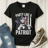 Abraham Lincoln 4th Of July American USA Flag Women's T-Shirt thumb 3