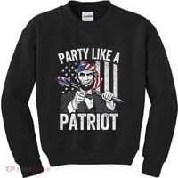 Abraham Lincoln 4th Of July American USA Flag Kids Sweatshirt thumb 0