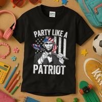 Abraham Lincoln 4th Of July American USA Flag Kids T-Shirt thumb 3