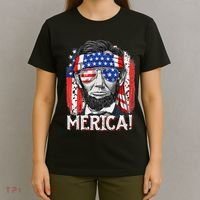 Abraham Lincoln 4th Of July Merica  American Flag T-Shirt thumb 4