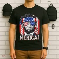 Abraham Lincoln 4th Of July Merica  American Flag T-Shirt thumb 6