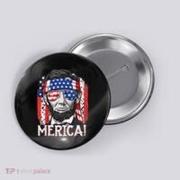 Abraham Lincoln 4th Of July Merica  American Flag Button thumb 0