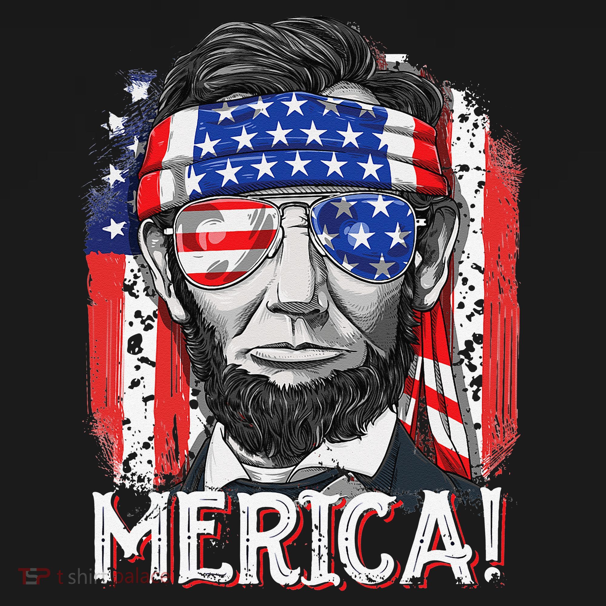 Abraham Lincoln 4th Of July Merica  American Flag Women's Hoodie