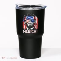 Abraham Lincoln 4th Of July Merica  American Flag Tumbler thumb 0