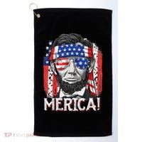 Abraham Lincoln 4th Of July Merica  American Flag Golf Towel thumb 0