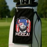 Abraham Lincoln 4th Of July Merica  American Flag Golf Towel thumb 2