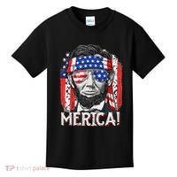 Abraham Lincoln 4th Of July Merica  American Flag Kids T-Shirt thumb 0