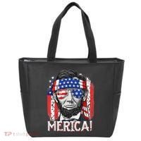 Abraham Lincoln 4th Of July Merica  American Flag Tote Bag thumb 0