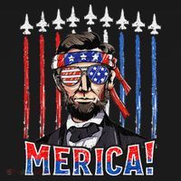 Abraham Lincoln 4th Of July Merica Patriotic American Flag Sweatshirt thumb 3