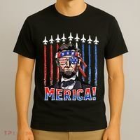Abraham Lincoln 4th Of July Merica Patriotic American Flag T-Shirt thumb 3