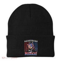 Abraham Lincoln 4th Of July Merica Patriotic American Flag Beanie thumb 0