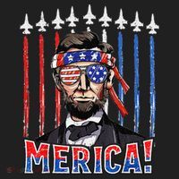 Abraham Lincoln 4th Of July Merica Patriotic American Flag Beanie thumb 2