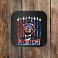 Abraham Lincoln 4th Of July Merica Patriotic American Flag Coaster thumb 0