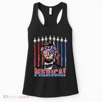 Abraham Lincoln 4th Of July Merica Patriotic American Flag Women's Tank Top thumb 0