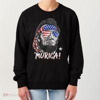 Abraham Lincoln 4th Of July Murica   American Flag Women's Sweatshirt thumb 0