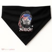 Abraham Lincoln 4th Of July Murica   American Flag USA-Made Doggie Bandana thumb 0