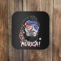 Abraham Lincoln 4th Of July Murica   American Flag Coaster thumb 0