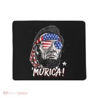 Abraham Lincoln 4th Of July Murica   American Flag Mousepad thumb 0