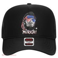 Abraham Lincoln 4th Of July Murica   American Flag Hat thumb 0