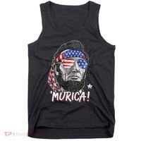Abraham Lincoln 4th Of July Murica   American Flag Tank Top thumb 0