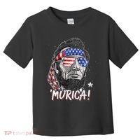 Abraham Lincoln 4th Of July Murica   American Flag Toddler T-Shirt thumb 0