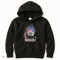 Abraham Lincoln 4th Of July Murica   American Flag Kids Hoodie thumb 0