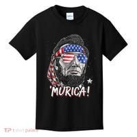 Abraham Lincoln 4th Of July Murica   American Flag Kids T-Shirt thumb 0