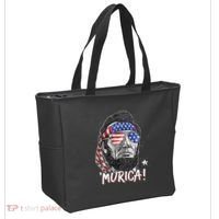 Abraham Lincoln 4th Of July Murica   American Flag Tote Bag thumb 2