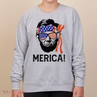 Abraham Lincoln 4th Of July Merica American Flag Women's Sweatshirt thumb 0