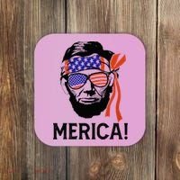 Abraham Lincoln 4th Of July Merica American Flag Coaster thumb 0