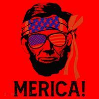 Abraham Lincoln 4th Of July Merica American Flag Santa Hat thumb 1