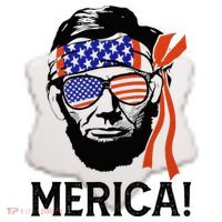 Abraham Lincoln 4th Of July Merica American Flag Ceramic Ornament thumb 2