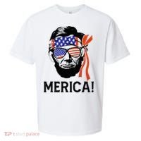 Abraham Lincoln 4th Of July Merica American Flag Sueded Cloud Jersey T-Shirt thumb 0