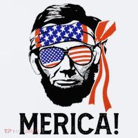 Abraham Lincoln 4th Of July Merica American Flag Sueded Cloud Jersey T-Shirt thumb 2