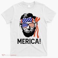 Abraham Lincoln 4th Of July Merica American Flag T-Shirt thumb 0