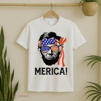 Abraham Lincoln 4th Of July Merica American Flag T-Shirt thumb 2